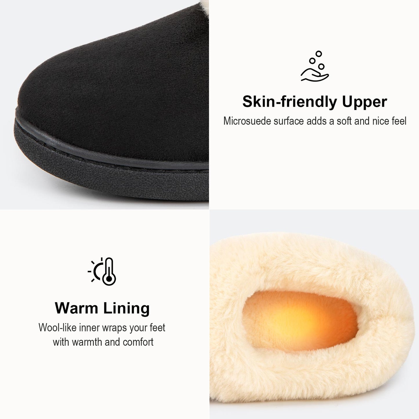 EverFoams Women's Faux Fur Bootie Slippers Ladies House Shoes with Bedroom Memory Foam and Indoor Outdoor Rubber Sole