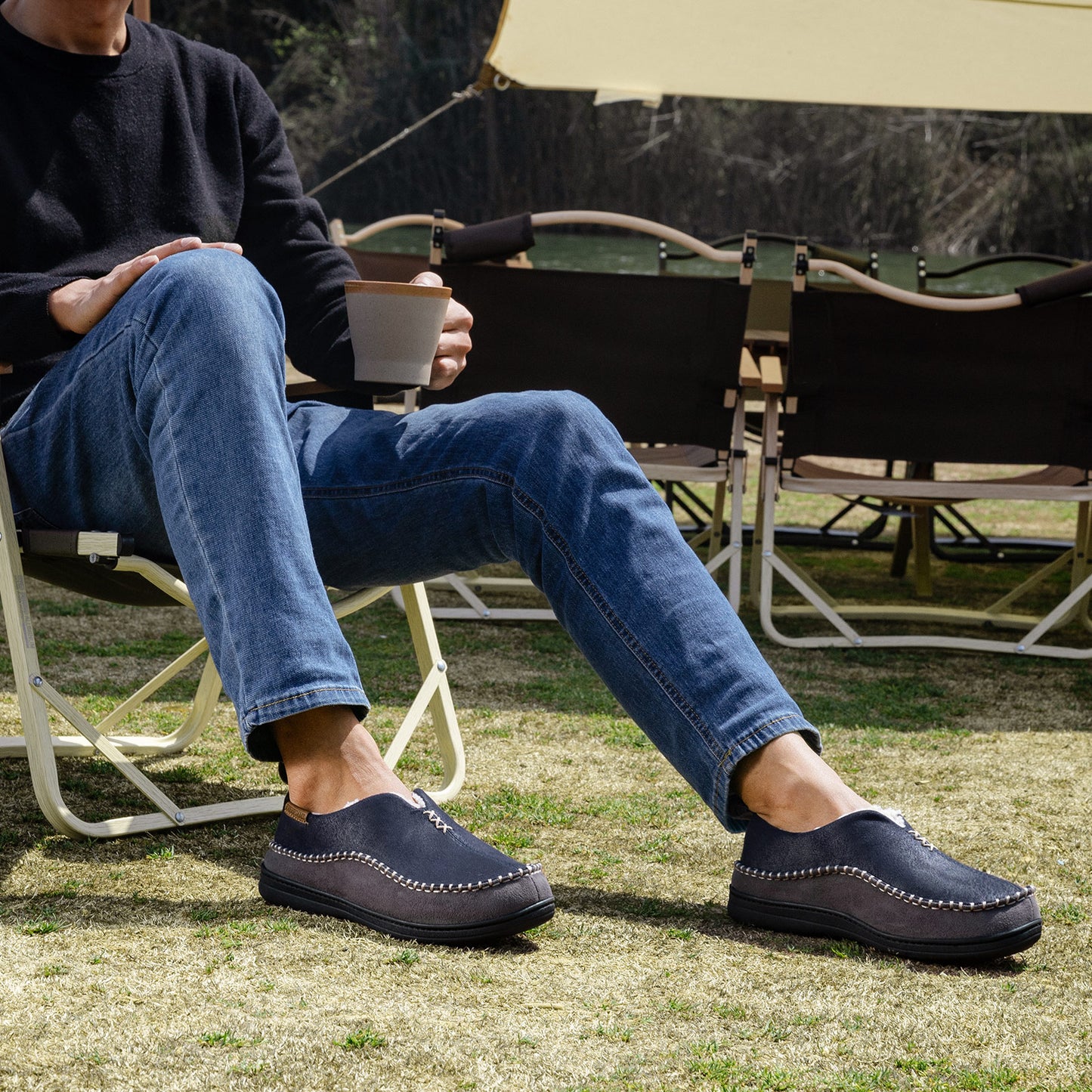 EverFoams Men's Moccasin Slippers