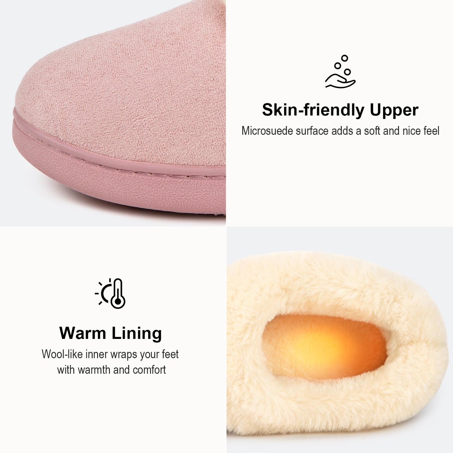 EverFoams Women's Faux Fur Bootie Slippers Ladies House Shoes with Bedroom Memory Foam and Indoor Outdoor Rubber Sole