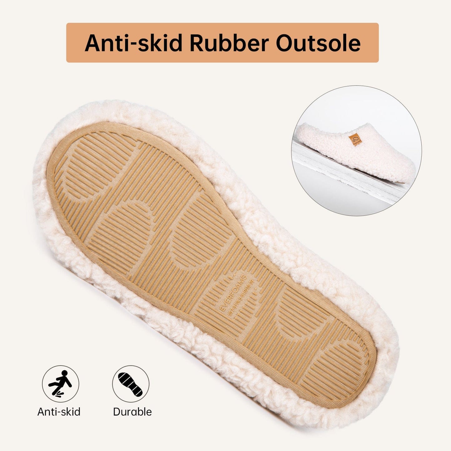 EverFoams Women's Alpine Shearling Lightweight Slippers