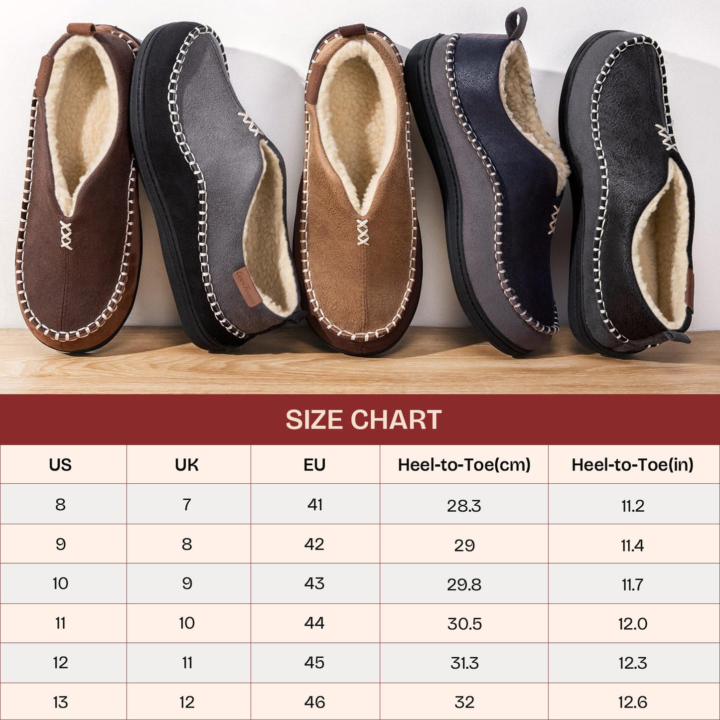 EverFoams Men's Moccasin Slippers