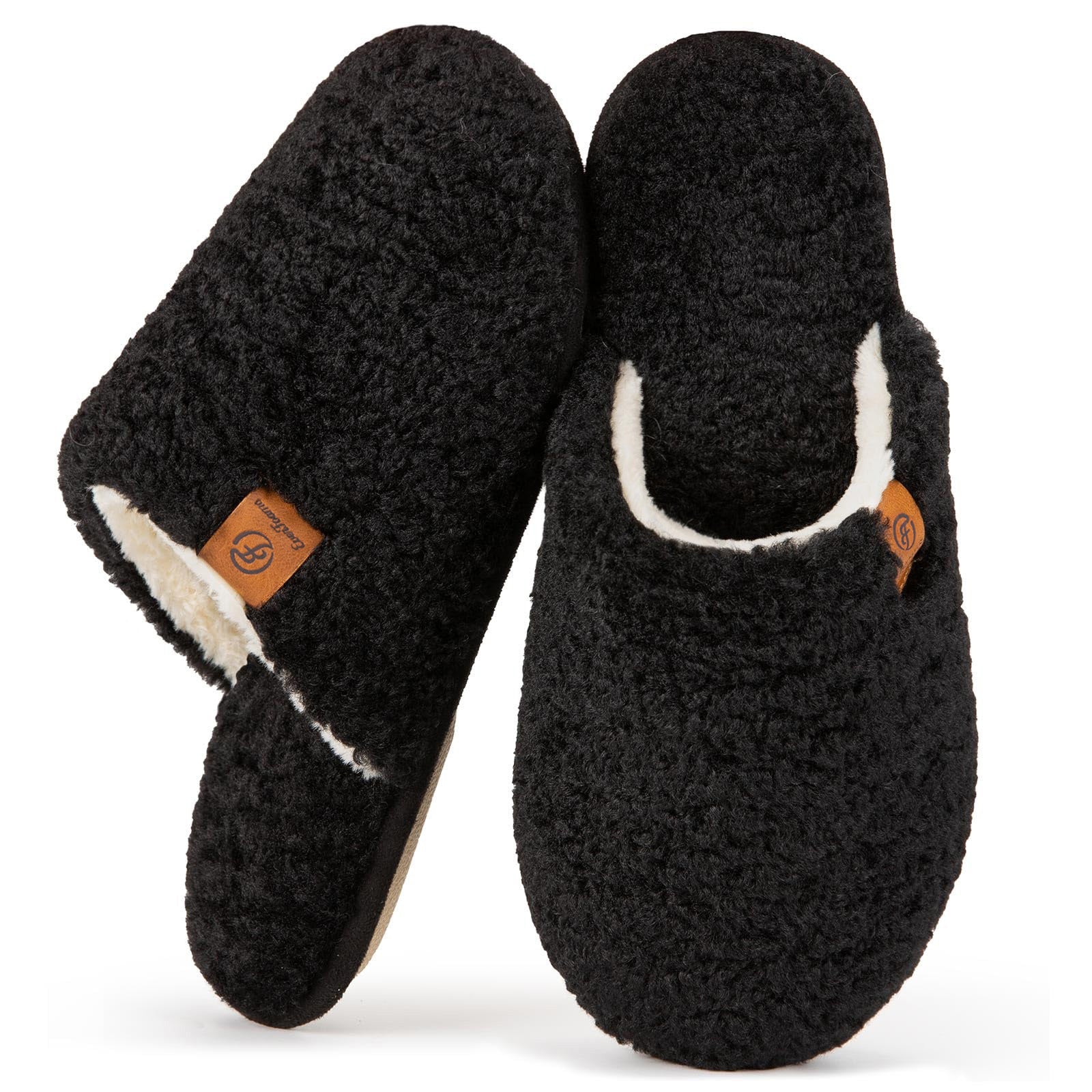 Everfoam EverFoams Women's Fuzzy Slip-on Slippers – EverFoamsFootwear