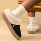 EverFoams Women's Microsuede Slippers Comfy Memory Foam Non-slip Indoor House Shoes with Fuzzy Collar
