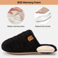 EverFoams Women's Fuzzy Slip-on Slippers Warm Cozy Soft Lightweight Memory Foam Indoor House Shoes