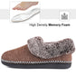 EverFoams Women's Fluffy Wool Faux Fur Loafers Slippers