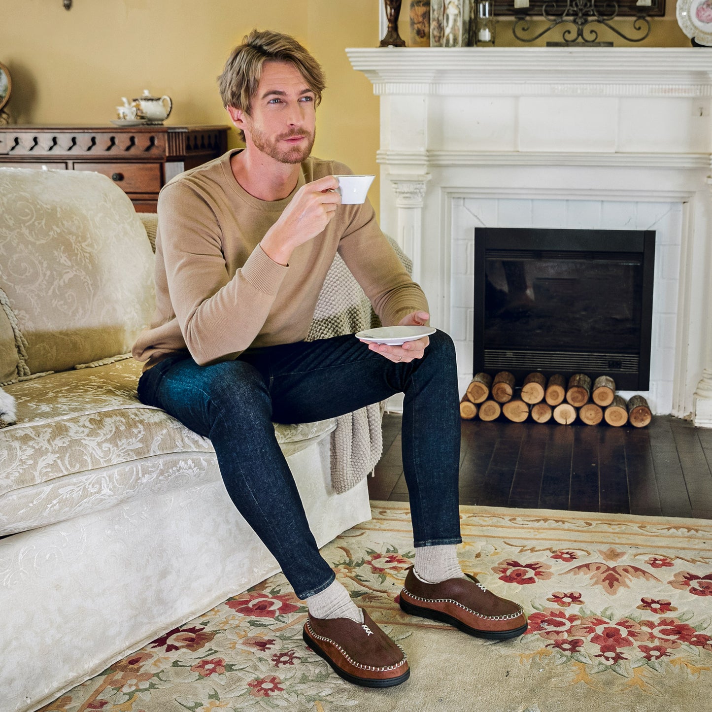 EverFoams Men's Moccasin Slippers