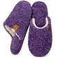 EverFoams Women's Fuzzy Slip-on Slippers Warm Cozy Soft Lightweight Memory Foam Indoor House Shoes