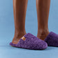 EverFoams Women's Fuzzy Slip-on Slippers Warm Cozy Soft Lightweight Memory Foam Indoor House Shoes