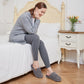 EverFoams Women's Fuzzy Slip-on Slippers Warm Cozy Soft Lightweight Memory Foam Indoor House Shoes