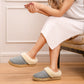 EverFoams Women's Microsuede Slippers Comfy Memory Foam Non-slip Indoor House Shoes with Fuzzy Collar