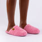 EverFoams Women's Fuzzy Slip-on Slippers Warm Cozy Soft Lightweight Memory Foam Indoor House Shoes