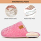 EverFoams Women's Fuzzy Slip-on Slippers Warm Cozy Soft Lightweight Memory Foam Indoor House Shoes
