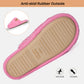 EverFoams Women's Fuzzy Slip-on Slippers Warm Cozy Soft Lightweight Memory Foam Indoor House Shoes