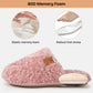 EverFoams Women's Fuzzy Slip-on Slippers Warm Cozy Soft Lightweight Memory Foam Indoor House Shoes