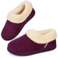 EverFoams Women's Faux Fur Bootie Slippers Ladies House Shoes with Bedroom Memory Foam and Indoor Outdoor Rubber Sole