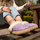 EverFoams Women's Microsuede Slippers Comfy Memory Foam Non-slip Indoor House Shoes with Fuzzy Collar