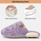 EverFoams Women's Fuzzy Slip-on Slippers Warm Cozy Soft Lightweight Memory Foam Indoor House Shoes
