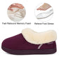EverFoams Women's Faux Fur Bootie Slippers Ladies House Shoes with Bedroom Memory Foam and Indoor Outdoor Rubber Sole