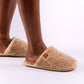 EverFoams Women's Fuzzy Slip-on Slippers Warm Cozy Soft Lightweight Memory Foam Indoor House Shoes
