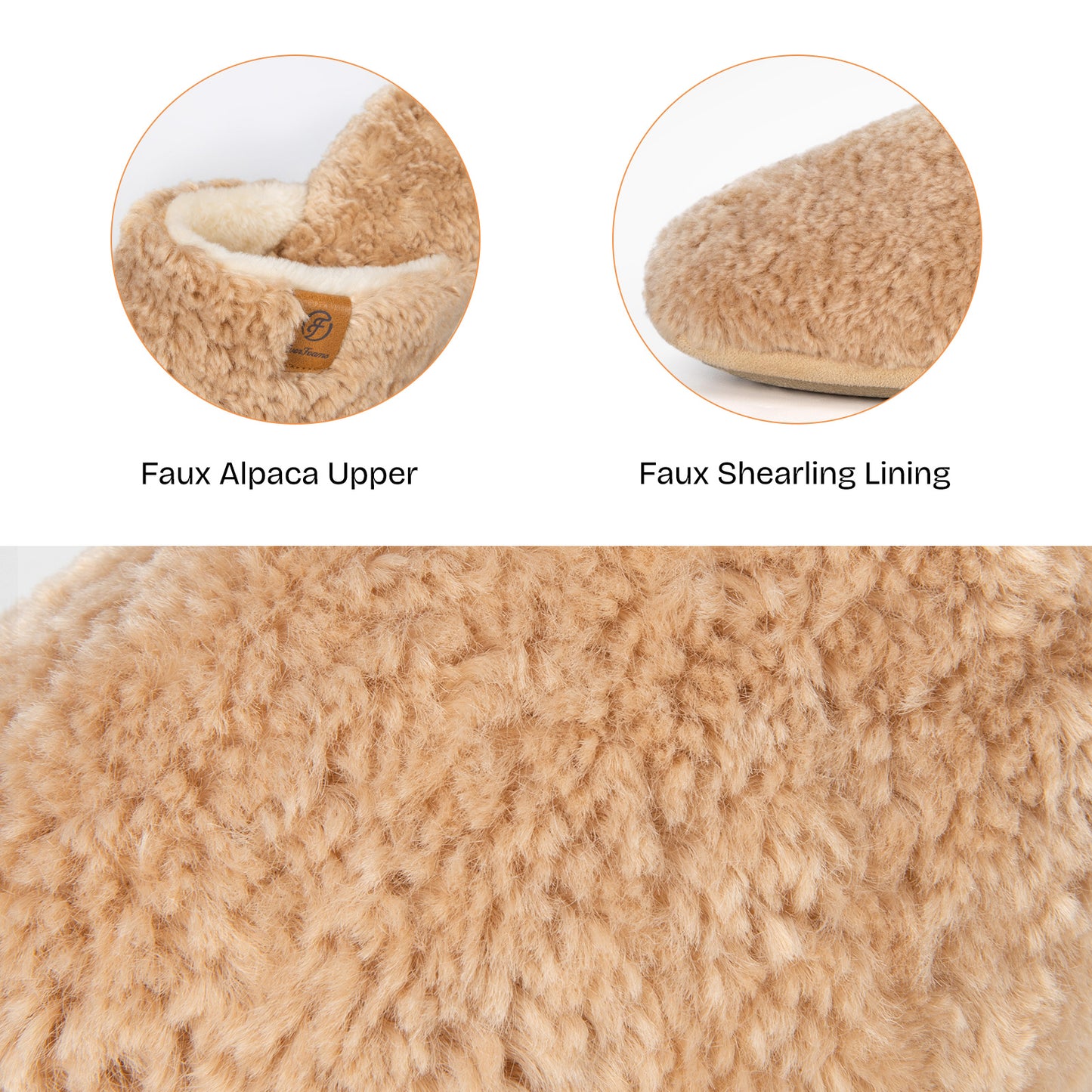 EverFoams Women's Fuzzy Slip-on Slippers Warm Cozy Soft Lightweight Memory Foam Indoor House Shoes