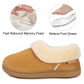 EverFoams Women's Faux Fur Bootie Slippers Ladies House Shoes with Bedroom Memory Foam and Indoor Outdoor Rubber Sole