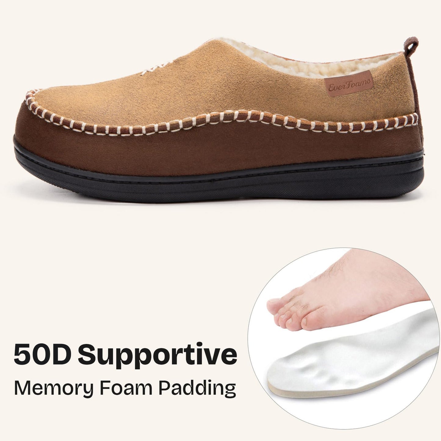 EverFoams Men's Moccasin Slippers