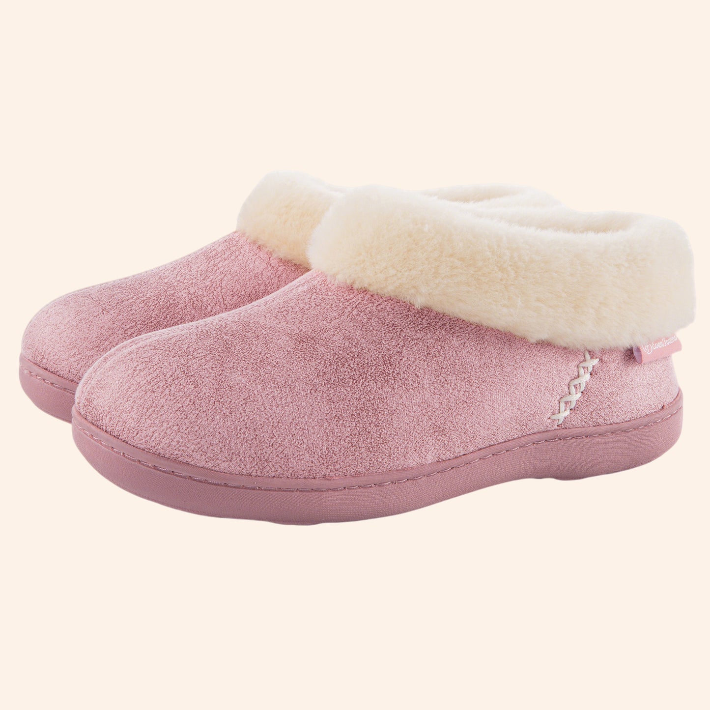 EverFoams Women's Suede Fuzzy Plush Lined Loafers Slippers