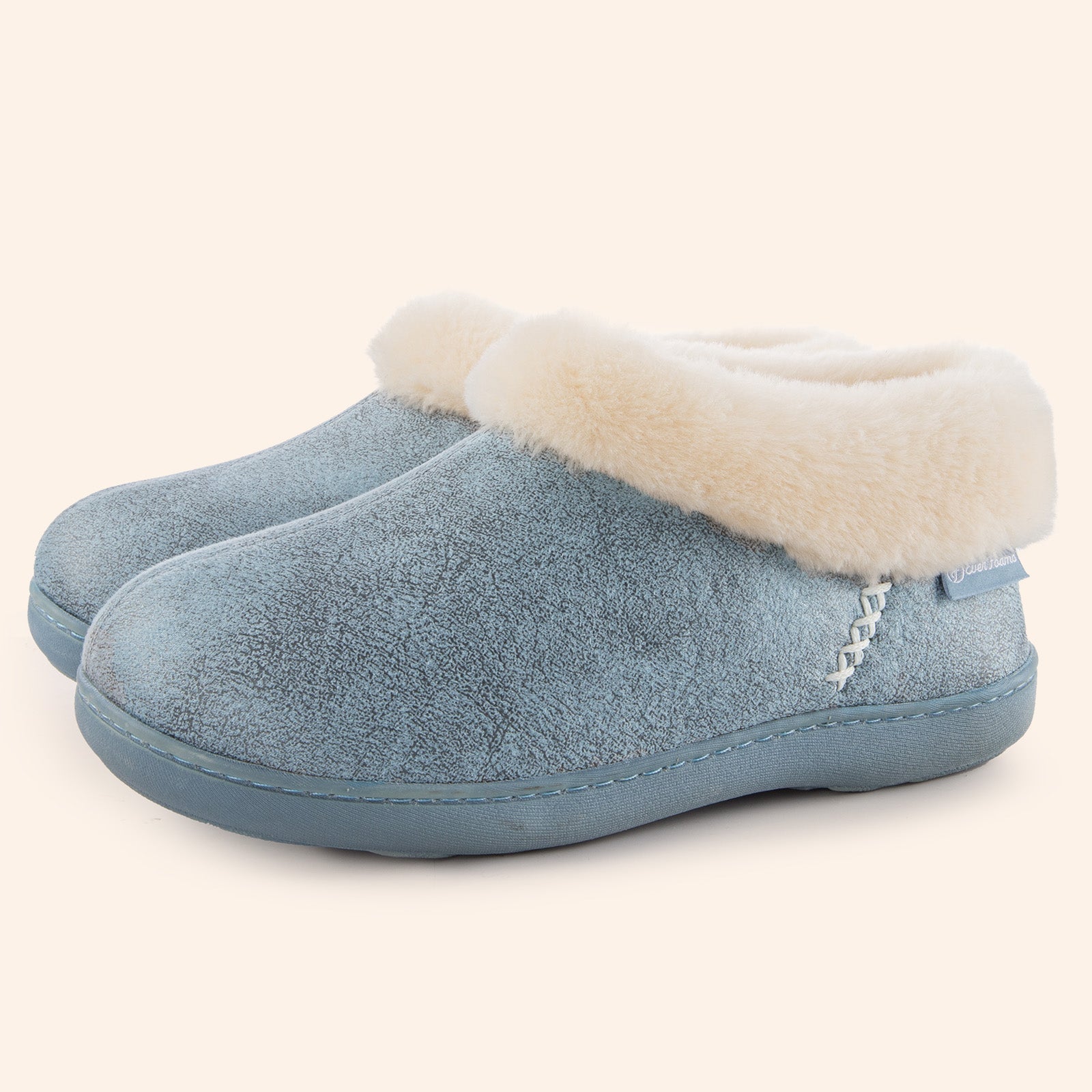 EverFoams Pantoufles confortables en microsuède pour femme en mousse à mémoire de forme