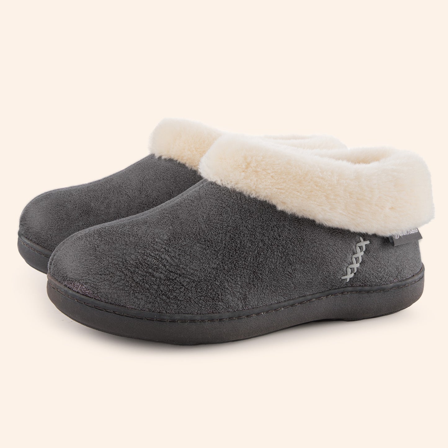 EverFoams Women's Suede Fuzzy Plush Lined Loafers Slippers
