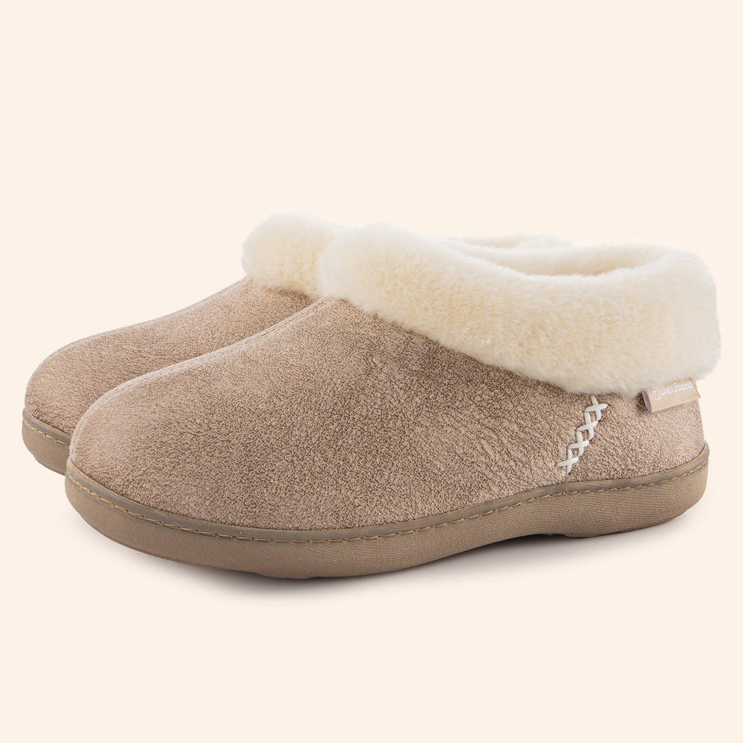 EverFoams Women's Suede Fuzzy Plush Lined Loafers Slippers