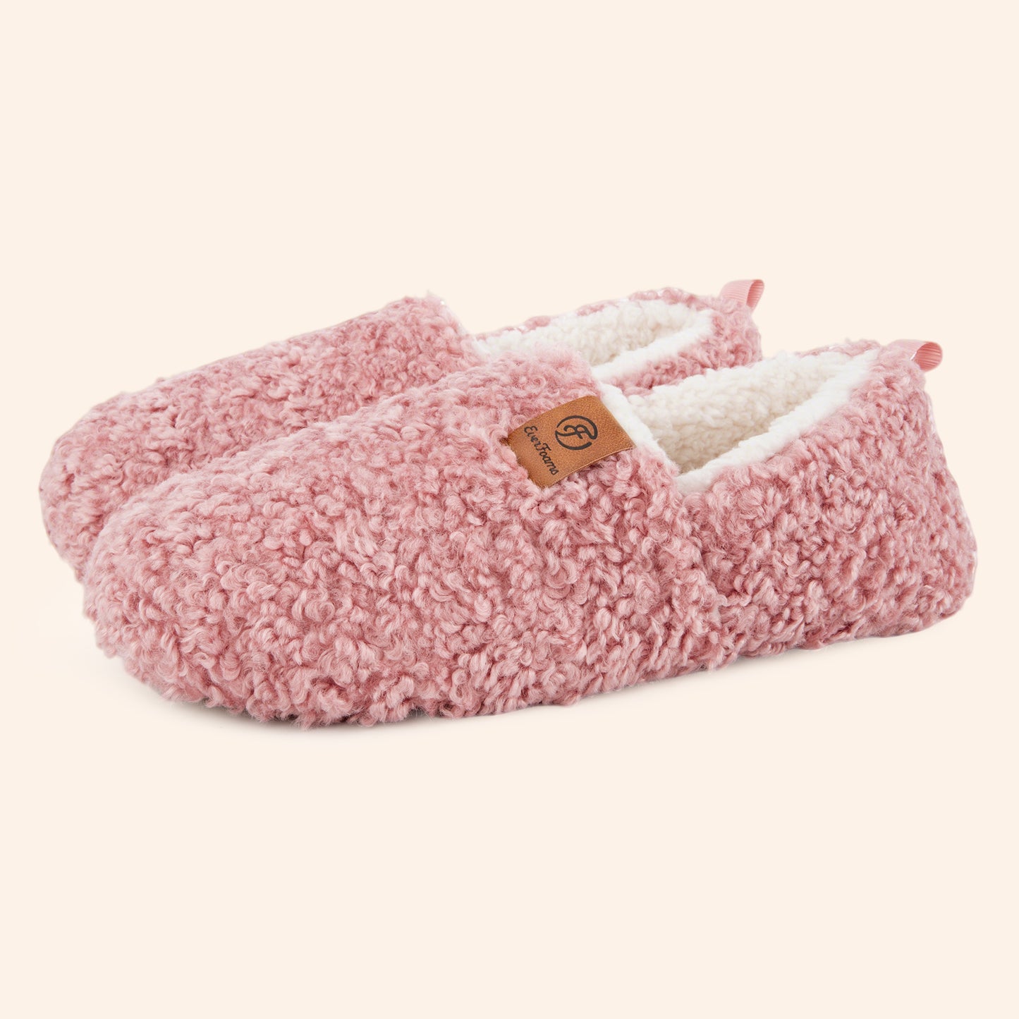 EverFoams Women’s Soft Curly Full Slippers