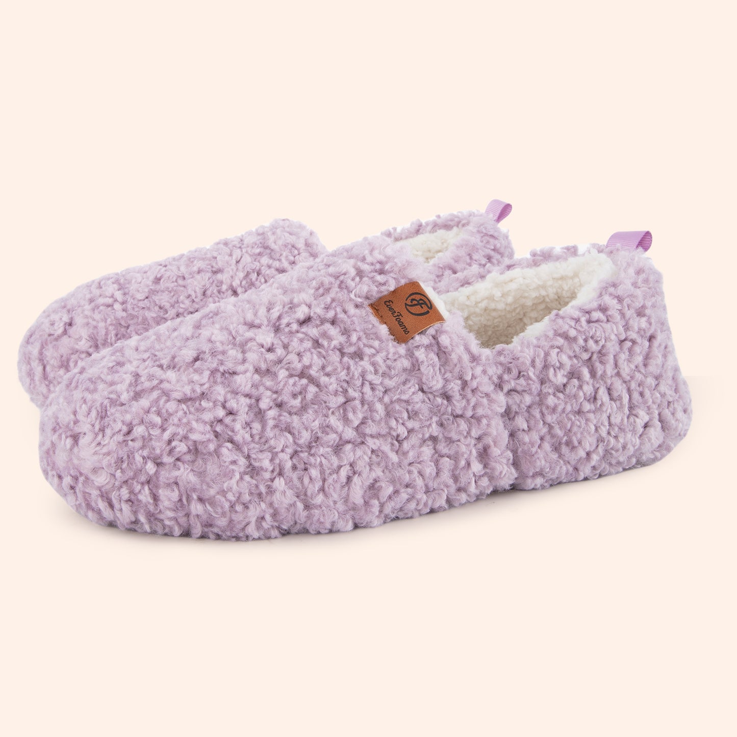 EverFoams Women’s Soft Curly Full Slippers