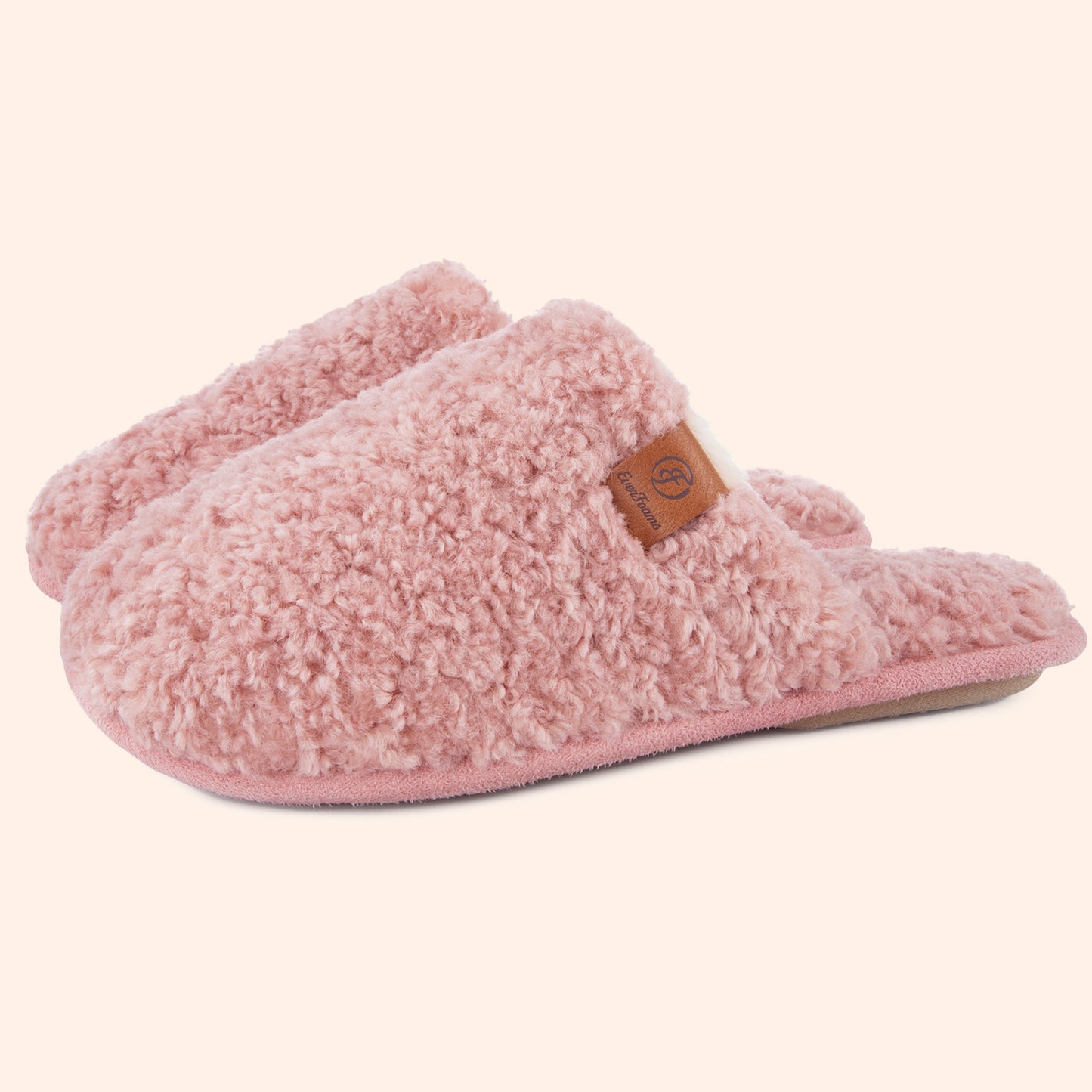 EverFoams Women's Fuzzy Slip-on Slippers
