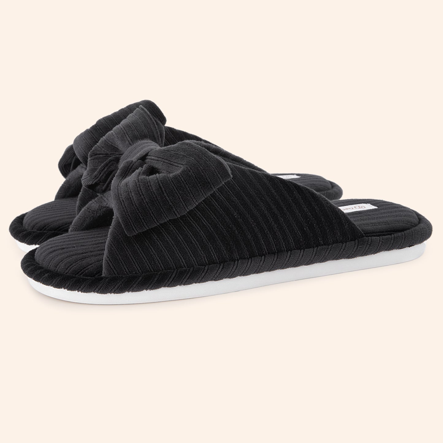EverFoams Women's Open-Toe Bow Slippers