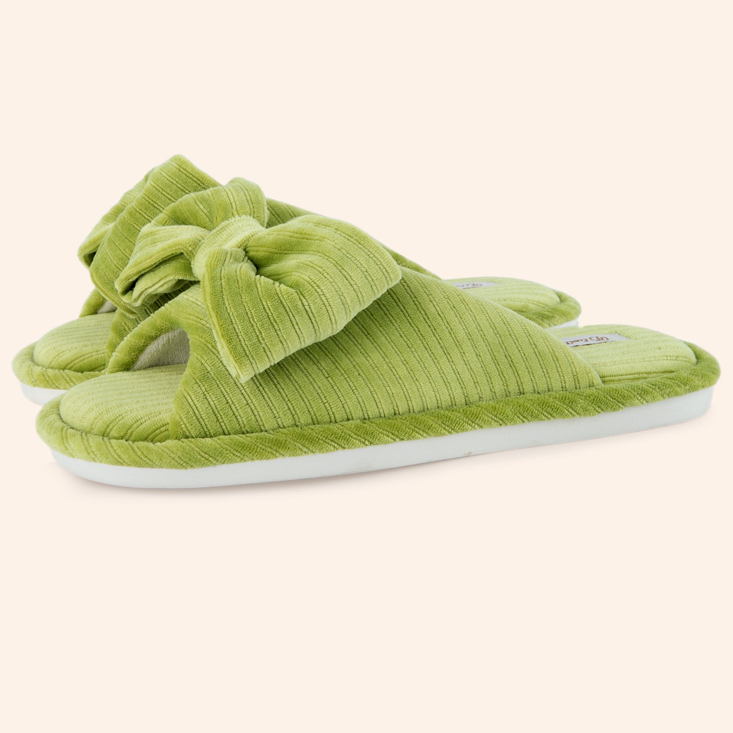 EverFoams Women's Open-Toe Bow Slippers
