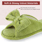 EverFoams Women's Open-Toe Bow Slippers with Memory Foam Indoor House Non-Slip Sole