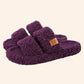 EverFoams Womens Fuzzy Open-toe Slippers