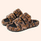 EverFoams Womens Fuzzy Open-toe Slippers
