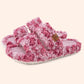 EverFoams Womens Fuzzy Open-toe Slippers