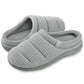 EverFoams Women's Cozy Waffle Slippers Soft Quilted Memory Foam Indoor House Shoes