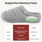 EverFoams Women's Cozy Waffle Slippers Soft Quilted Memory Foam Indoor House Shoes