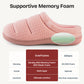 EverFoams Women's Cozy Waffle Slippers Soft Quilted Memory Foam Indoor House Shoes