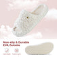 EverFoams Women's Fashionable Open-toe Slippers with Cozy Plush Non-Slip Sole