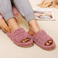 EverFoams Women's Fashionable Open-toe Slippers with Cozy Plush Non-Slip Sole