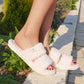 EverFoams Women's Fuzzy Open Toe Slippers