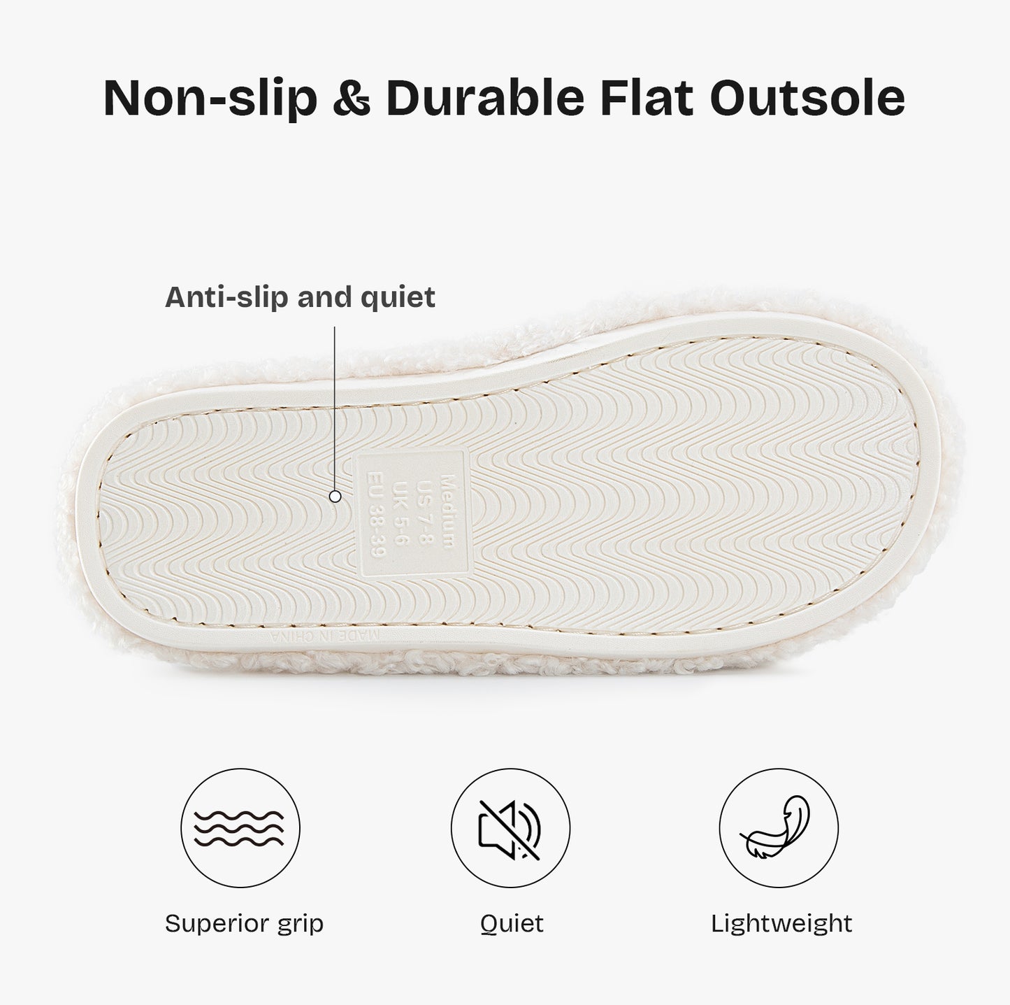 EverFoams Women's Fuzzy Open Toe Slippers