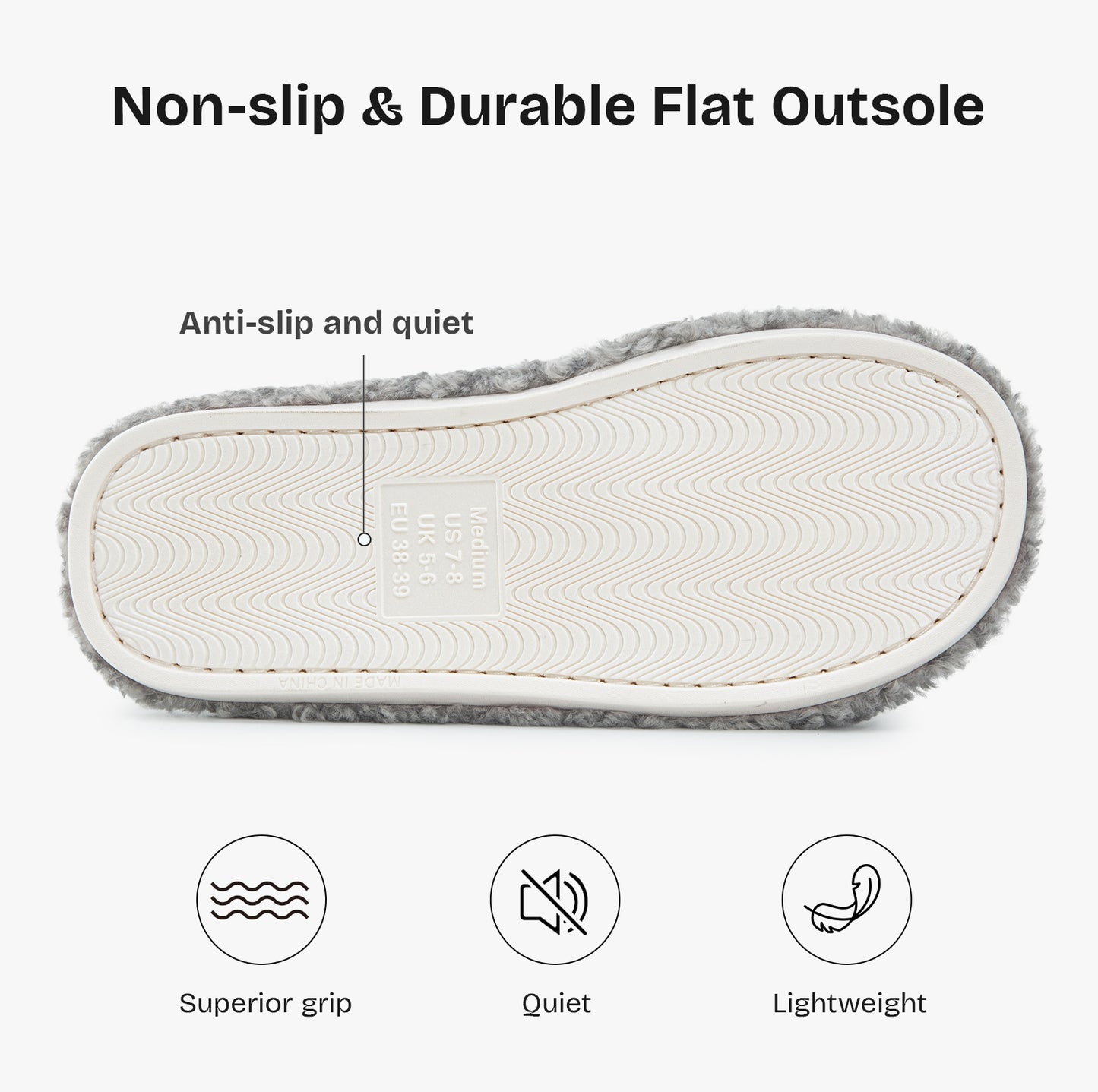 EverFoams Women's Fuzzy Open Toe Slippers