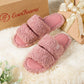 EverFoams Women's Fuzzy Open Toe Slippers