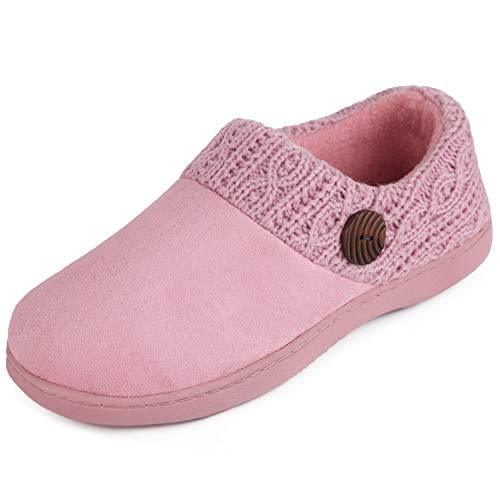  EverFoams Women's Soft Curly Comfy Full Slippers Memory Foam  Lightweight House Shoes Cozy Warm Loafer with Polar Fleece Lining (Black,  Size 5-6 M US)