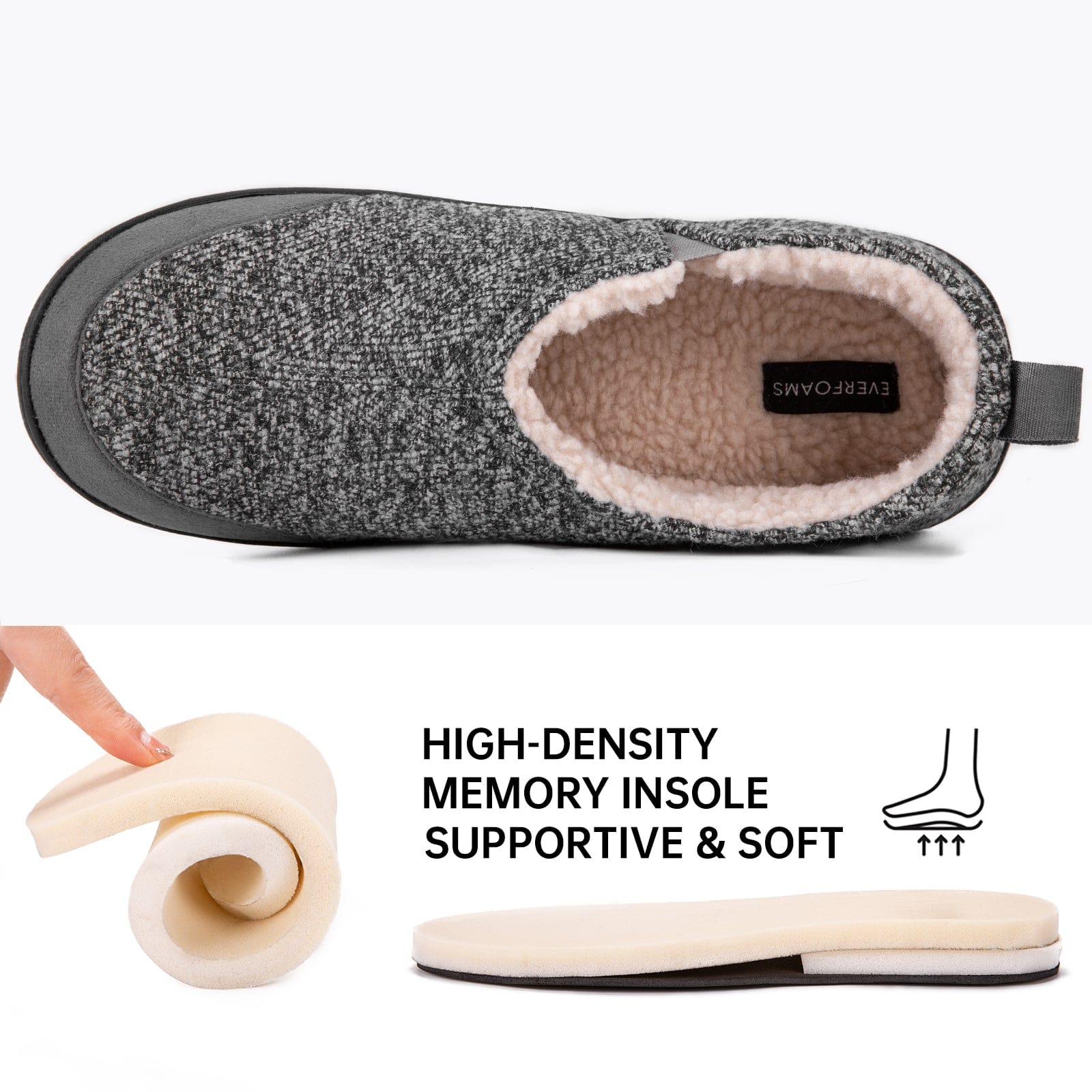 Mens foam outlet slippers